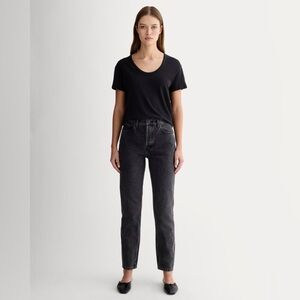 Everlane Washed Black Original Cheeky Crop Jeans, Size 34